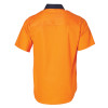 Short Sleeve Hi Vis Shirt Yellow Orange Back